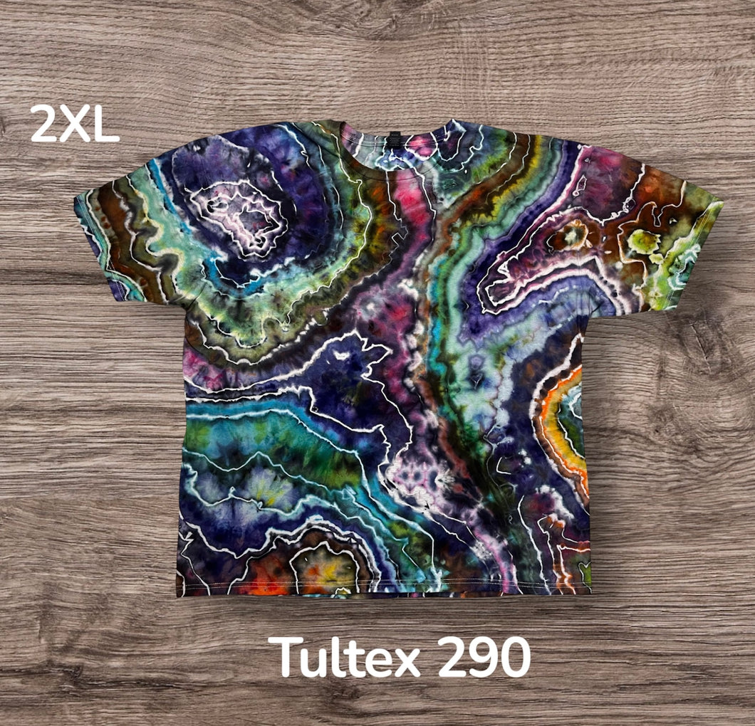 2XL Tshirt, geode tie dye