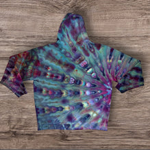 Load image into Gallery viewer, 3XL zipper hooded sweatshirt, sunburst tie dye
