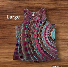 Load image into Gallery viewer, Ladies Large Tank top, tie dye design
