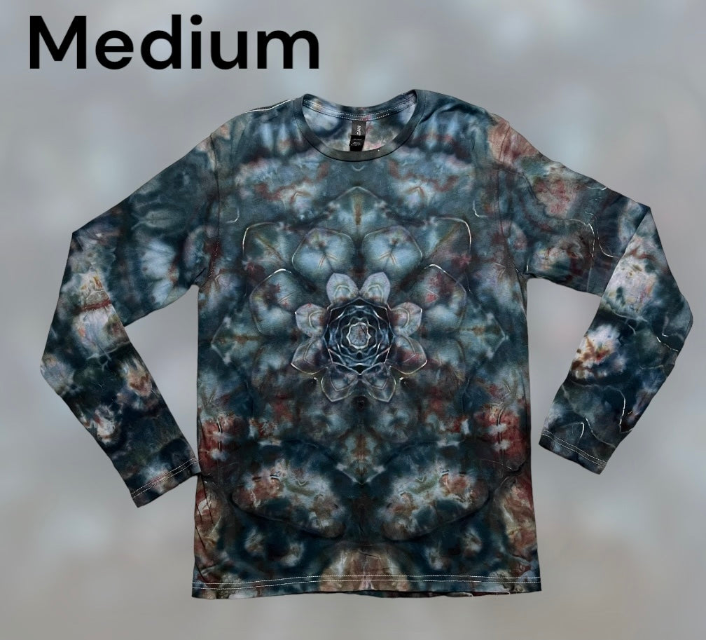 Adult Medium long sleeve, mandala tie dye