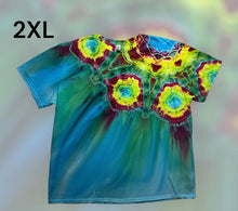 Load image into Gallery viewer, Adult 2XL Tshirt,  mandala gravity tie dye
