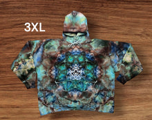 Load image into Gallery viewer, 3XL pullover hooded sweatshirt, mandala tie dye
