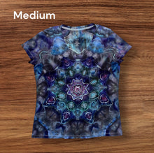 Load image into Gallery viewer, Ladies Medium Tshirt, mandala tie dye
