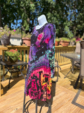 Load image into Gallery viewer, Ladies XL long sleeve dress, reverse geode tie dye
