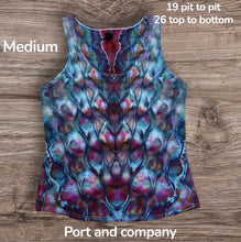 Load image into Gallery viewer, Ladies Medium tank,  tie dye design
