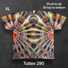 Load image into Gallery viewer, XL Tshirt, sunburst tie dye
