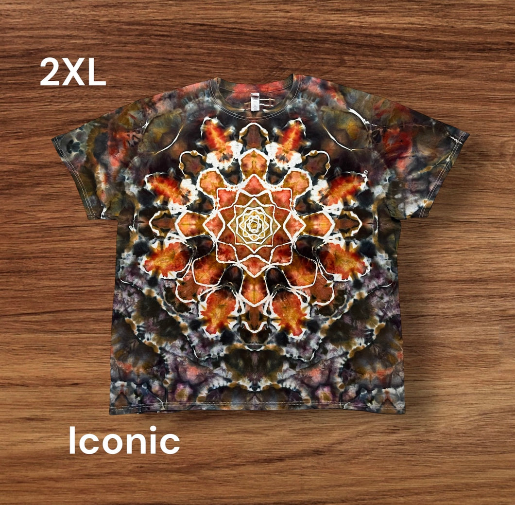 2XL Tshirt, mandala tie dye