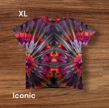 Load image into Gallery viewer, Adult XL Tshirt, sunburst tie dye
