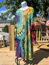 Load image into Gallery viewer, Ladies 3XL long sleeve dress, reverse geode tie dye
