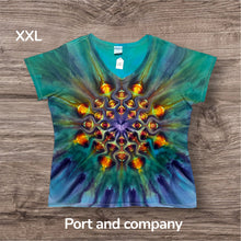 Load image into Gallery viewer, Ladies XXL Tshirt, mandala tie dye
