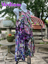 Load image into Gallery viewer, Ladies medium swing dress, reverse mandala tie dye
