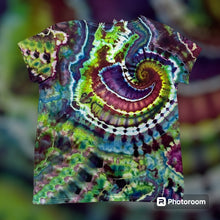 Load image into Gallery viewer, Ladies Large Tshirt,  spiral tie dye design
