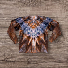 Load image into Gallery viewer, Large long sleeve Tshirt, tie dye design
