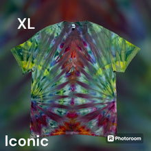 Load image into Gallery viewer, Adult XL Tshirt, sunburst tie dye
