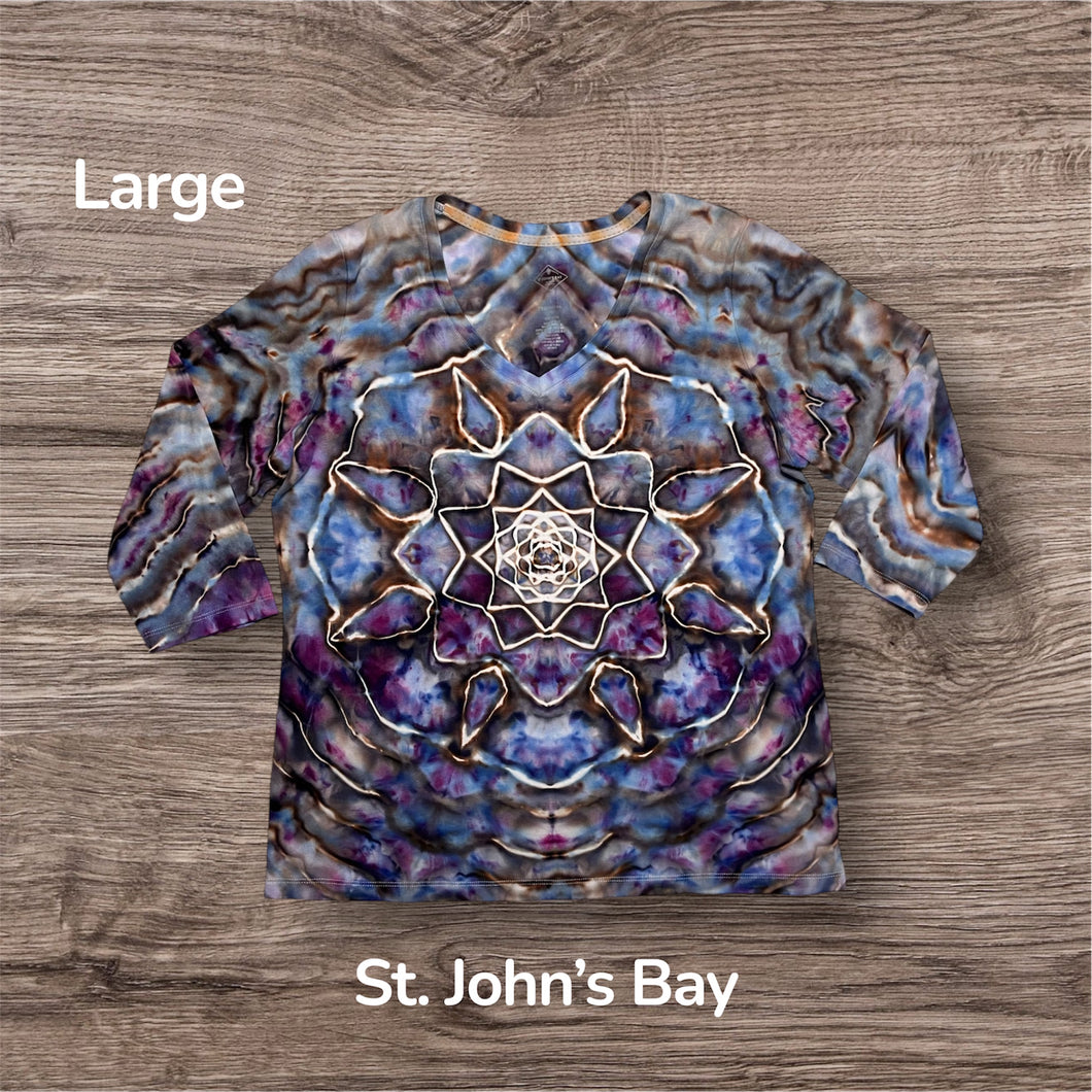 Ladies Large long sleeve,  mandala tie dye