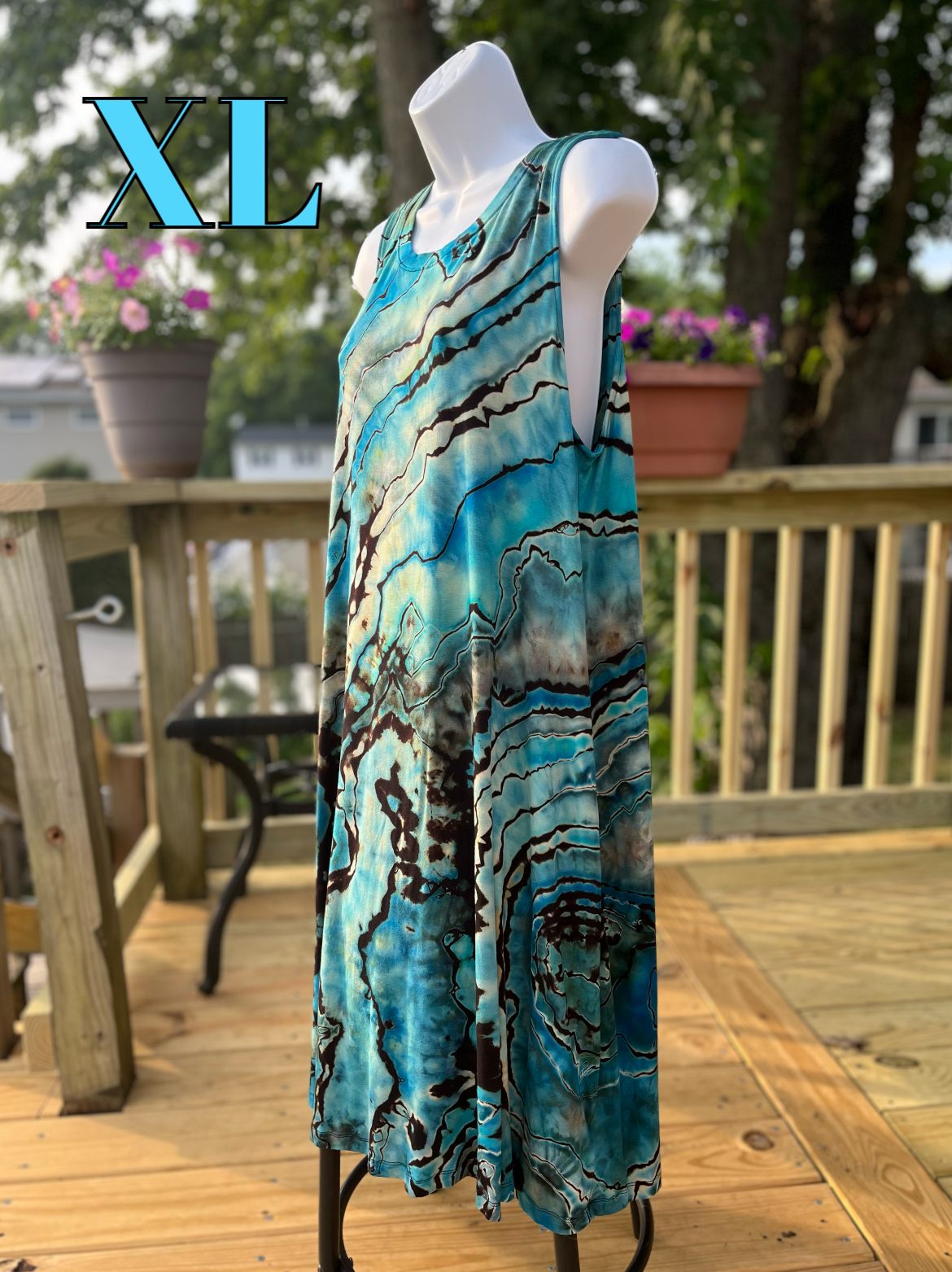 Ladies XL swing dress, reverse geode tie dye – Wearable Art Tie Dye by  Jessica