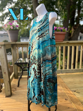 Load image into Gallery viewer, Ladies XL swing dress, reverse geode tie dye
