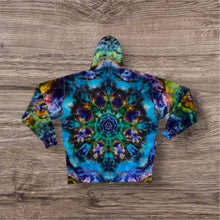 Load image into Gallery viewer, 2XL zipper hooded sweatshirt, mandala tie dye
