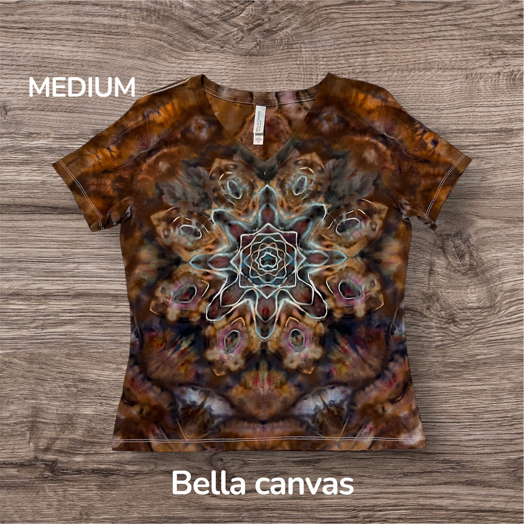 Ladies Medium Tshirt, mandala tie dye