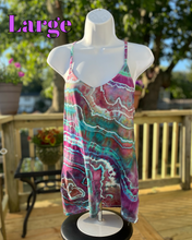 Load image into Gallery viewer, Ladies Large Tank top, geode tie dye design
