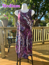 Load image into Gallery viewer, Ladies medium tank dress,  geode tie dye
