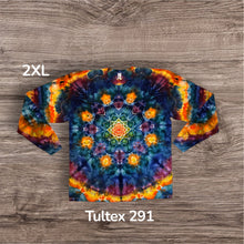 Load image into Gallery viewer, 2XL long sleeve Tshirt, mandala tie dye
