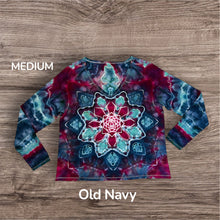 Load image into Gallery viewer, Ladies Medium long sleeve, mandala tie dye
