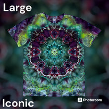 Load image into Gallery viewer, Adult Large Tshirt,  mandala tie dye design
