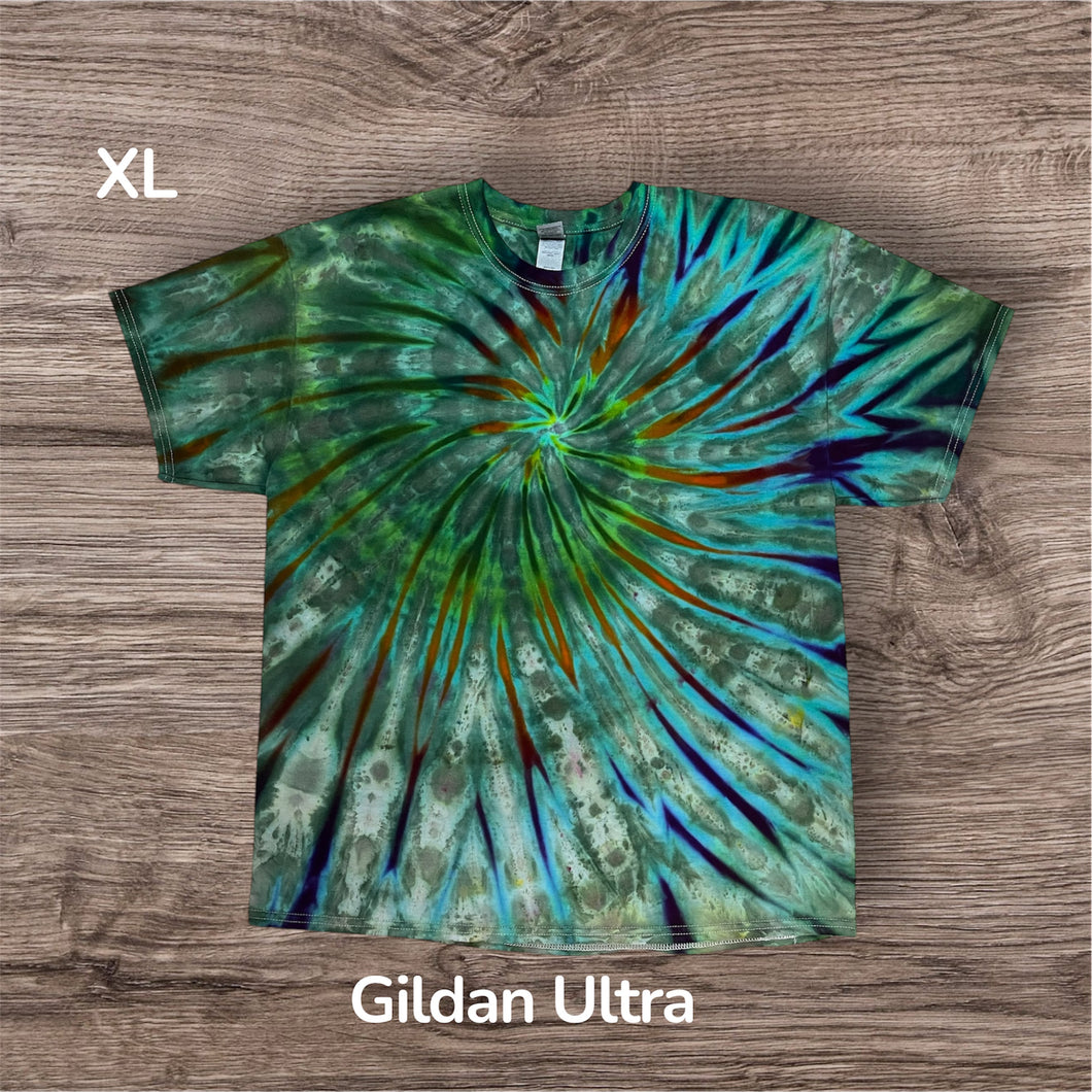 XL Tshirt, spiral tie dye