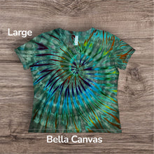 Load image into Gallery viewer, Ladies Large Tshirt, tie dye design
