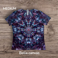 Load image into Gallery viewer, Ladies Medium Tshirt, mandala tie dye
