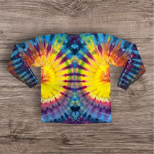 Load image into Gallery viewer, Large long sleeve Tshirt, tie dye design
