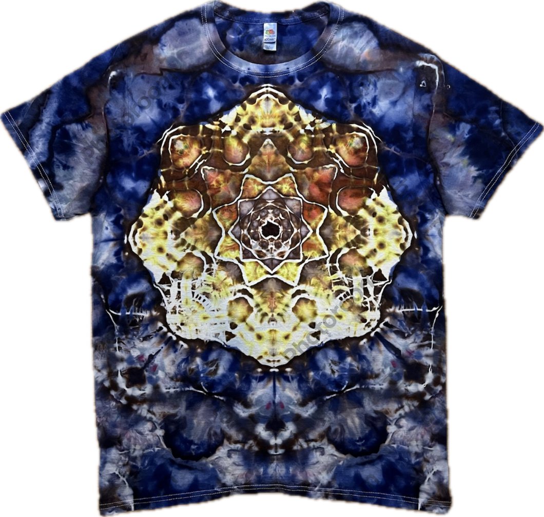 Large Tshirt,  mandala tie dye design