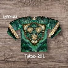 Load image into Gallery viewer, Large long sleeve Tshirt, tie dye design
