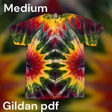 Load image into Gallery viewer, Medium Tshirt,  tie dye design
