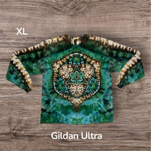 Load image into Gallery viewer, XL long sleeve Tshirt, tie dye design
