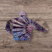 Load image into Gallery viewer, 3XL pullover hooded sweatshirt, sunburst tie dye
