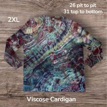 Load image into Gallery viewer, 2XL open front cardigan, geode tie dye
