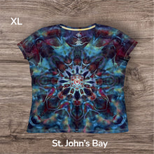 Load image into Gallery viewer, Ladies XL Tshirt, mandala tie dye
