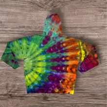 Load image into Gallery viewer, XL pullover hooded sweatshirt, sunburst tie dye
