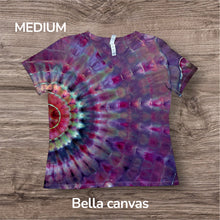 Load image into Gallery viewer, Ladies Medium Tshirt, mandala tie dye
