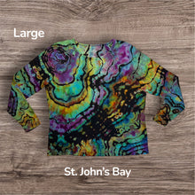 Load image into Gallery viewer, Ladies Large long sleeve,  reverse geode tie dye
