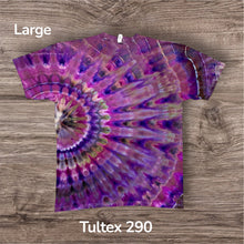 Load image into Gallery viewer, Large Tshirt, sunburst tie dye
