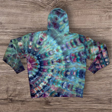 Load image into Gallery viewer, XL pullover hooded sweatshirt, sunburst tie dye
