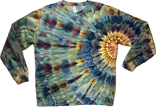 Load image into Gallery viewer, 2XL crew neck sweatshirt, sunburst tie dye
