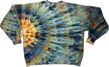 Load image into Gallery viewer, XL crew neck sweatshirt, sunburst tie dye
