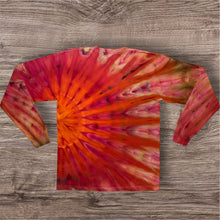 Load image into Gallery viewer, Medium long sleeve Tshirt,  sunburst tie dye
