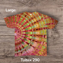Load image into Gallery viewer, Large Tshirt, sunburst tie dye
