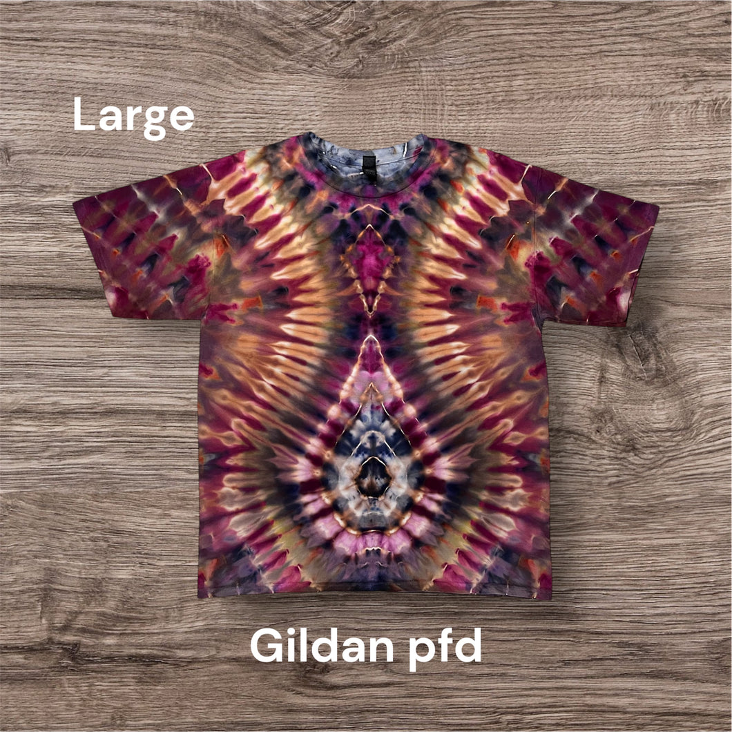 Large Tshirt, tie dye design