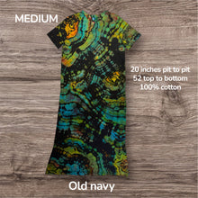 Load image into Gallery viewer, Ladies Medium maxi dress,  reverse tie dye (discounted)
